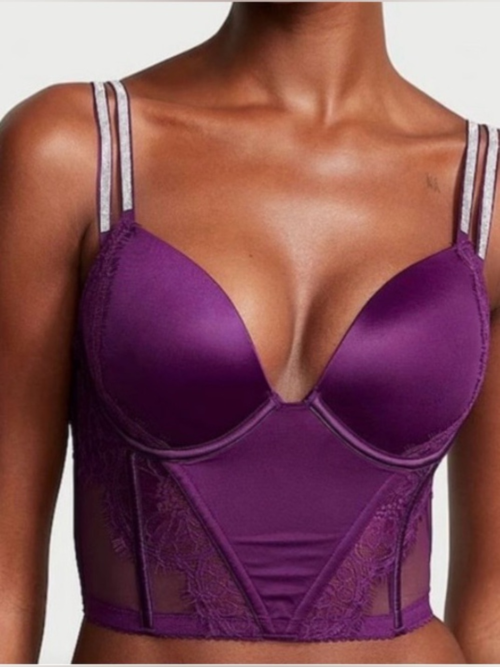 Victoria’s Secret Very Sexy Double Shine Strap Corset with Push-up Cups